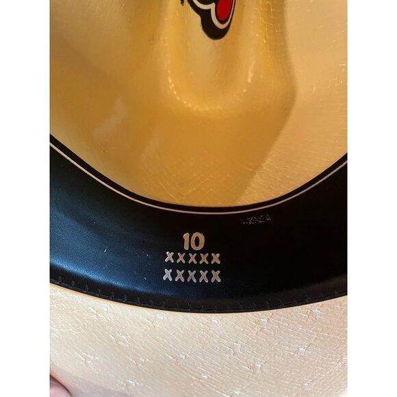 Justin's Mens Cowboy Western Hat Straw Light Beige Size 56 / 7 - Picture 9 of 10